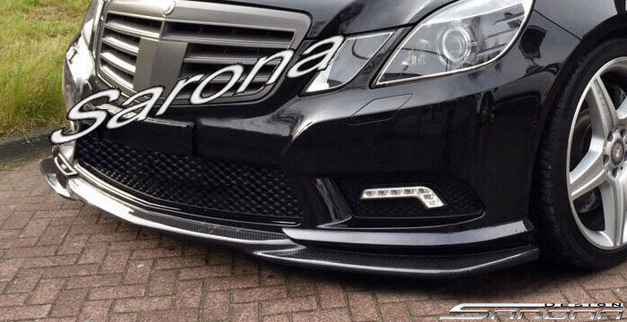 Custom Mercedes E Class  Sedan Front Lip/Splitter (2010 - 2013) - $650.00 (Part #MB-035-FA)